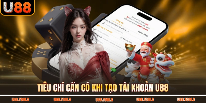 Tiêu chí cần có khi tạo tài khoản U88